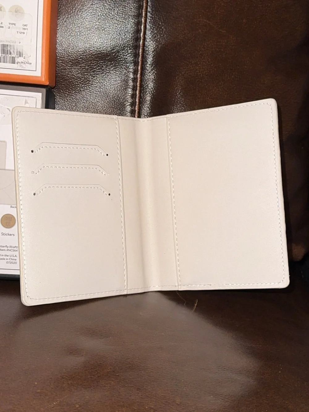 NWT Rae Dunn note card set thank you notes butterflies / white passport holder